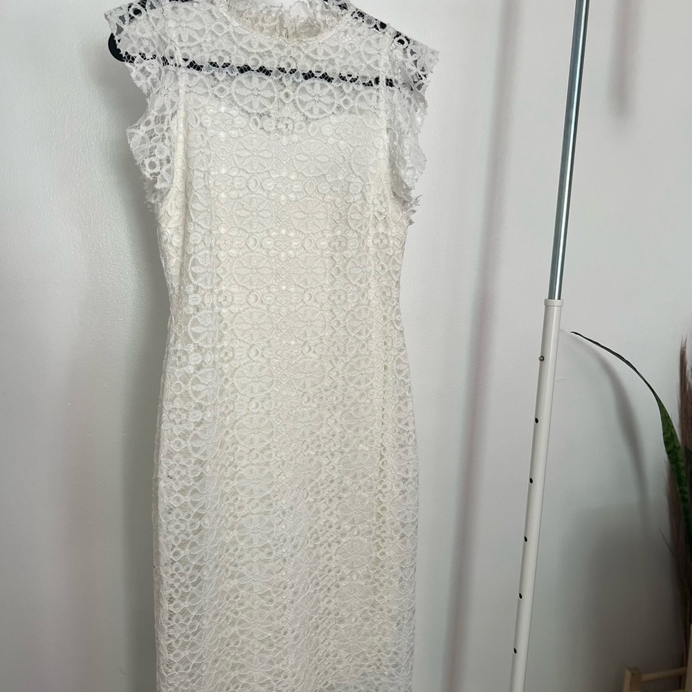 White lace dress bridal